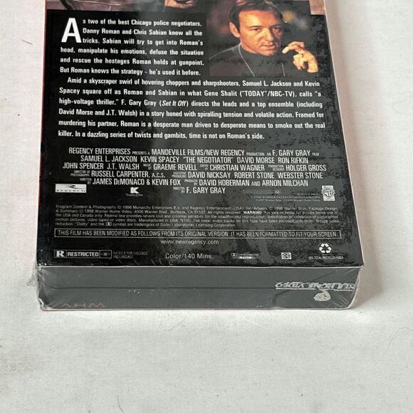 The Negotiator (VHS, 1998) Samuel L Jackson Kevin Spacey - New Sealed - Picture 3 of 6